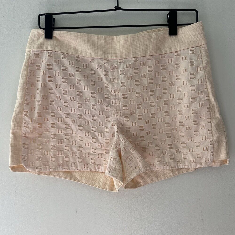 J. Crew Eyelet Trim Shorts‎ in Peach Women's 8